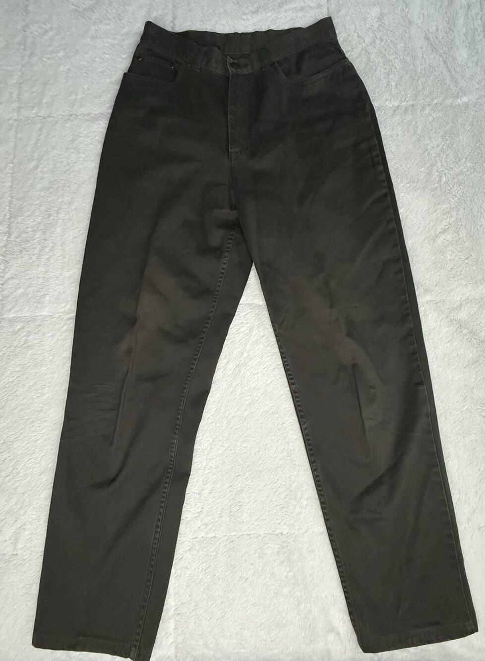 LL Bean Women's Reg 10 Forest Green Double L Relaxed Fit Cotton Pants